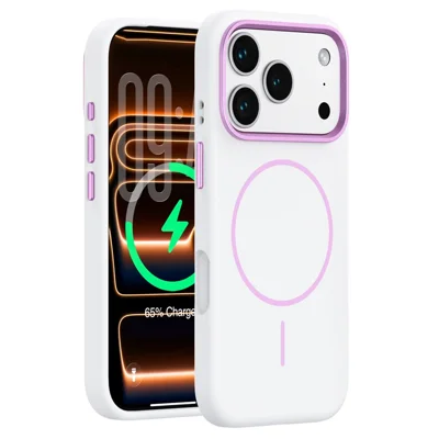 COCOBIT For iPhone 17 Pro Magnetic Case Shockproof Silicone Phone Cover - Purple