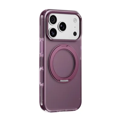 ROCK for iPhone 18 Pro Max / 17 Pro Max Case Rotating Magnetic Kickstand TPU + PC Shockproof Phone Cover with AI Button - Red