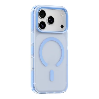 ROCK for iPhone 18 Pro / 17 Pro Magnetic Case Shockproof TPU + PC Matte Phone Cover with AI Button - Blue