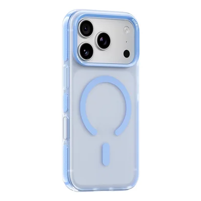 ROCK for iPhone 18 Pro Max / 17 Pro Max Magnetic Case Shockproof TPU + PC Matte Phone Cover with AI Button - Blue