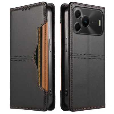  For Huawei nova 16 SE 5G Wallet Case External Card Slot Magnetic Closing Leather Phone Cover - Black