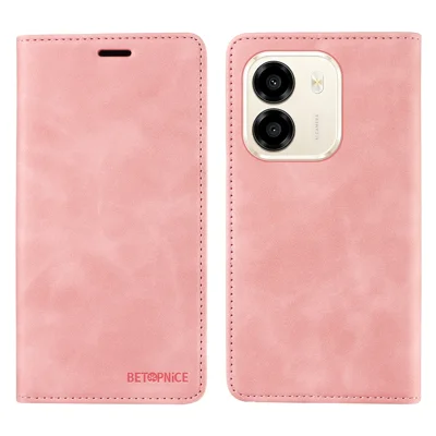  BETOPNICE for Honor X7e 4G / Honor Play 80 Plus 5G / Honor X6e 4G Case  Magnetic Closure RFID Blocking Wallet Stand Leather Phone Cover - Pink