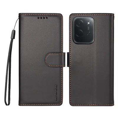  BETOPNICE for Xiaomi Poco C95 Pro 006 Case RFID Blocking Wallet Stand Leather Phone Cover with Wrist Strap - Black