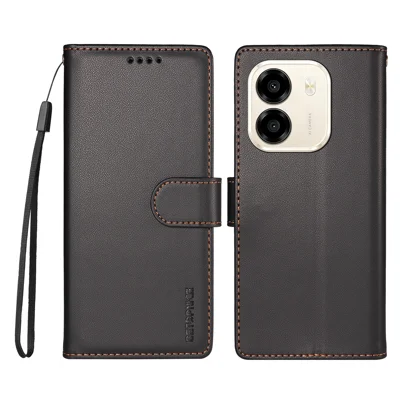 BETOPNICE para Honor X7e 4G / Honor Play 80 Plus 5G / Honor X6e 4G 006 Funda con Cartera de Cuero con Bloqueo RFID, Soporte y Correa de Muñeca - Negro