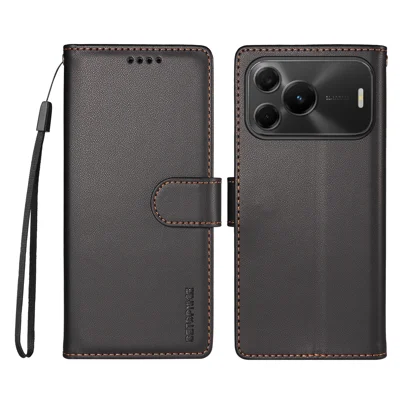  BETOPNICE for Huawei nova 16 SE 5G 006 Case RFID Blocking Wallet Stand Leather Phone Cover with Wrist Strap - Black