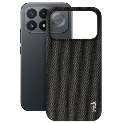  IMAK for Xiaomi Poco F9 Pro 5G Ruiyi Series Case Fabric Texture Leather + PC Phone Back Cover - Black