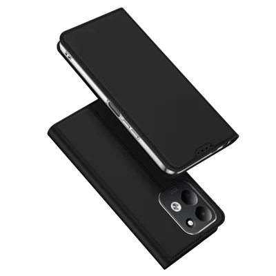 DUX DUCIS لجهاز Xiaomi Redmi 17 5G / Xiaomi Redmi 17 4G غطاء جراب سلسلة Skin Pro من الجلد مع حامل وفتحة لوضع البطاقات - أسود