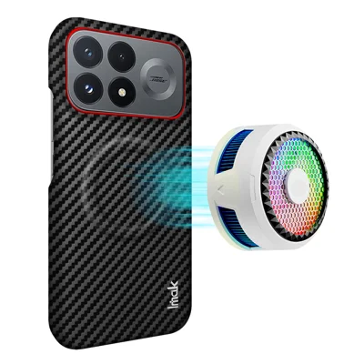 IMAK for Xiaomi Poco F9 Pro 5G Ruiyi Series Magnetic Case Carbon Fiber Texture Leather + PC Phone Cover - As Shown