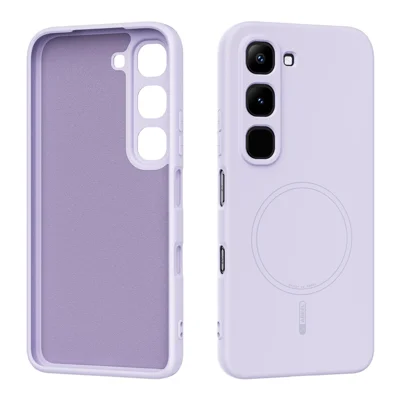 ABEEL Für Infinix Hot 70 Pro 5G Magnetische Hülle Touch Flüssigsilikon Handyrückseite - Lila