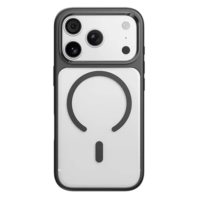 ROCK für iPhone 18 Pro / 17 Pro Magnetisches Case Kristallklares PC + TPU Handyhülle - Schwarz