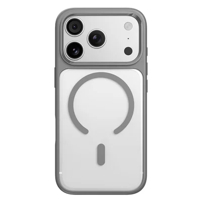 ROCK for iPhone 18 Pro / 17 Pro Magnetic Case Crystal Clear PC + TPU Phone Cover - Grey
