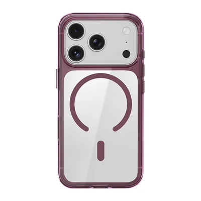 ROCK for iPhone 18 Pro Max / 17 Pro Max Magnetic Case Clear PC + TPU Phone Cover -  Transparent Red