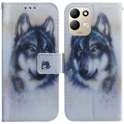 For Xiaomi Redmi 17 5G  /  17 4G Wallet Case Pattern Print Leather Phone Cover - Wolf