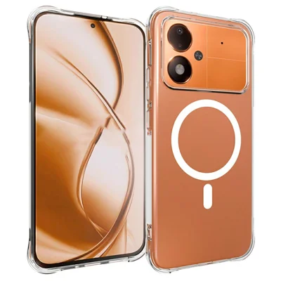 Bulk Purchasing for Xiaomi Poco M8 Power 5G Magnetic Case TPU Anti-drop Phone Back Cover - Transparent