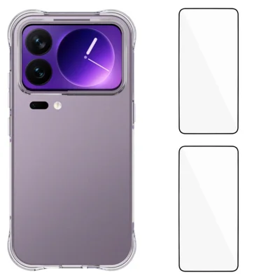 WANLONFENG для серии Xiaomi 18 Pro WL2 чехол из ТПУ 2,0 мм с 2 шт. закаленного стекла — прозрачный