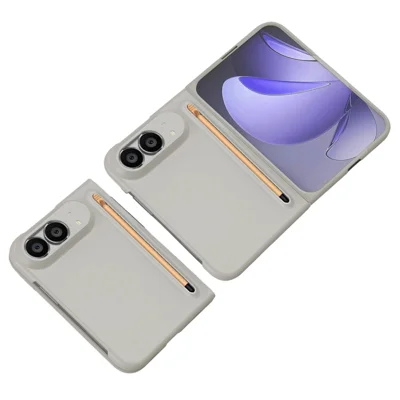 Obudowa do iPhone Fold z piórem stylusowa twarda obudowa PC - Jasnoszara