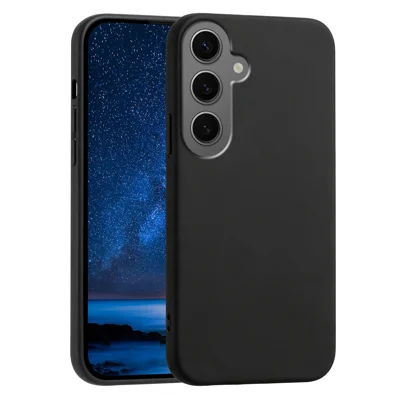 Funda para Samsung Galaxy S24+ / Galaxy S25+ Funda suave de TPU anticaídas con textura antideslizante - Negra