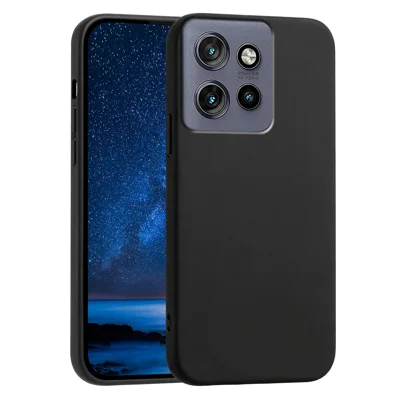  For Motorola Edge 50 Neo 5G / Motorola Edge 60 Neo 5G Case Soft TPU Anti-Drop Non-Slip Texture Phone Cover - Black