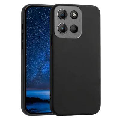  For Motorola Moto G17 Power 4G / Motorola Moto G15 4G / Motorola Moto G15 Power 4G / Motorola Moto G17 4G Case Soft TPU Anti-Drop Non-Slip Texture Phone Cover - Black