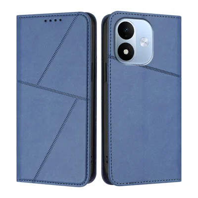 Funda tipo cartera para Xiaomi Redmi Note 17 5G (Global) / Xiaomi Redmi Note 17 (India/China) 5G / Xiaomi Redmi Note 17 4G (Global), cierre magnético, tapa abatible de cuero con soporte - Azul real