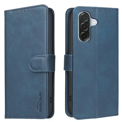  BINFEN COLOR for Samsung Galaxy S27+ BF37 Case RFID Blocking Wallet Stand Leather Phone Cover - Blue