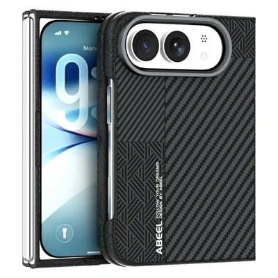 ABEEL For iPhone Duo Magnetic Case PC + TPU + Aluminum Alloy + PU Leather Slim Phone Back Cover - Texture 3