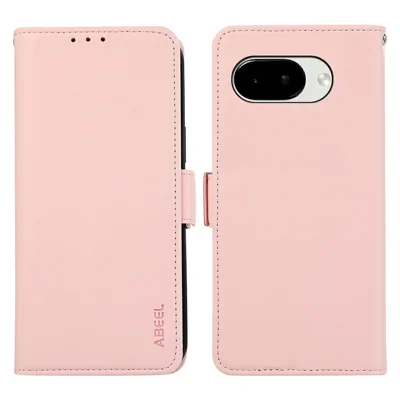 ABEEL For Google Pixel 11a Case Leather Phone Cover with RFID Blocking Wallet - Pink