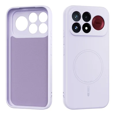 ABEEL For Xiaomi Poco F9 Pro 5G Magnetic Case Skin Touch Liquid Silicone Phone Back Cover - Purple