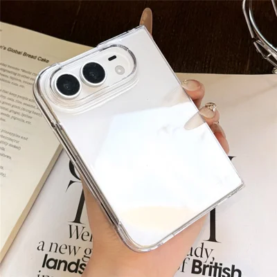 Etui na iPhone Duo Case, odporno na wstrząsy, PC, ochronne, składane, przezroczyste