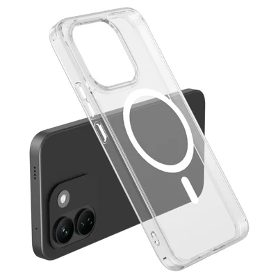 LEREACH TOC Series for Xiaomi Redmi Note 17 Pro Max 5G Magnetic Case TPU + Acrylic Phone Cover - Transparent