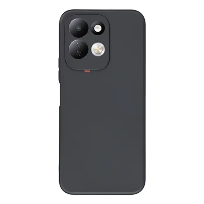 Für Xiaomi Redmi 17 4G / 5G Hülle, Faserfutterung, TPU-Weichschutzabdeckung gegen Kratzer – Schwarz