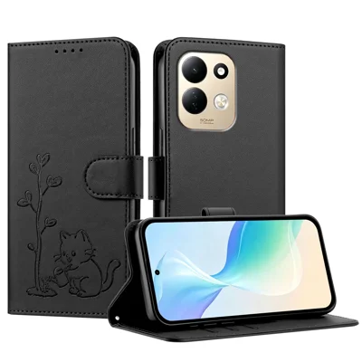 For Xiaomi Redmi 17 5G / Xiaomi Redmi 17 4G Case Kat vander plantemønster PU-læder wallet stand telefonbeskytning - Sort