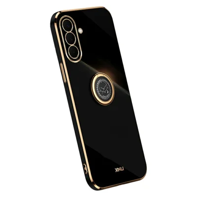 Futerał do Samsung Galaxy A27 5G z pierścieniem, podstawką i powłoką elektrolityczną TPU - Czarny
