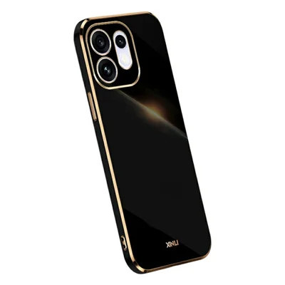 TPU-telefoonhoesje met galvanisch frame voor Oppo Reno16 5G (wereldwijd) - Zwart
