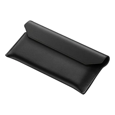 Envelope Style Case for Google Pixel 11 Pro Fold  /  10 Pro Fold  /  9 Pro Fold 5G Magnetic Closure Genuine Cow Leather Anti Drop Phone Cover - Black