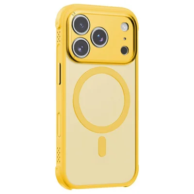 MOMAX SōMA Air pour iPhone 18 Pro Max / 17 Pro Max Étui Magnétique de Protection Antichute en PC + TPU avec Coussin d'Air - Jaune