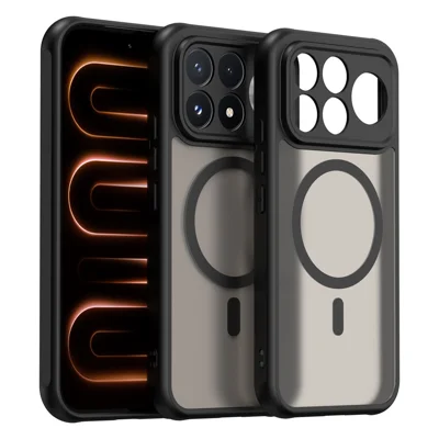 Bulk Purchasing for Xiaomi Poco F9 Pro 5G Magnetic Case Anti Drop Matte PC + TPU Phone Cover - Black