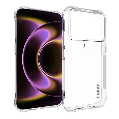  HAT PRINCE for Xiaomi 18 Pro Max ENKAY  Clear Phone Case Shockproof Anti-slip TPU Cover - Transparent