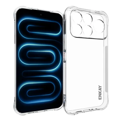  HAT PRINCE per Xiaomi Poco F9 Ultra 5G ENKAY Custodia Trasparente per Telefono Antiurto Antiscivolo in TPU - Trasparente