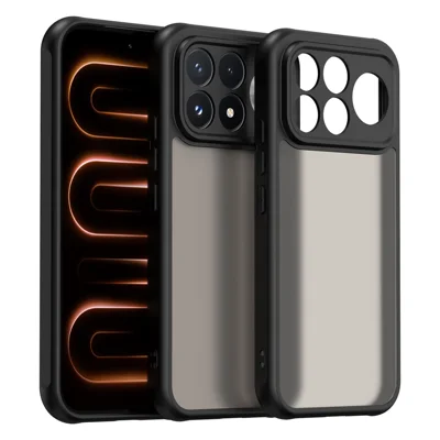 Cover per Xiaomi Poco F9 Ultra 5G Cover posteriore in PC + TPU traslucido satinato - Nero