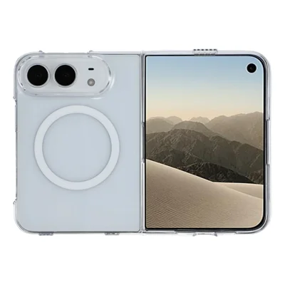 X-LEVEL for iPhone Duo Magnetic Case Clear PC Hinge Protection Phone Cover with Front Frame - Transparent