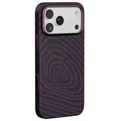 MOMAX SōMA Carbon dla iPhone 18 Pro / 17 Pro Case 1500D Pokrowiec z włókna aramidowego zgodny z MagSafe - Czerwony