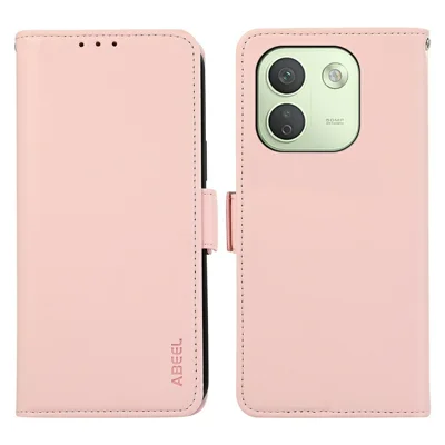 ABEEL For Xiaomi Redmi Note 17 Pro Max 5G Case Leather Phone Cover with RFID Blocking Wallet - Pink
