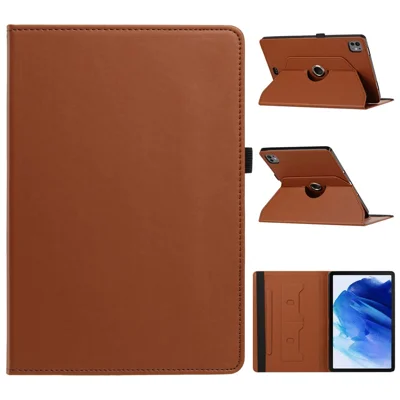 Tablet Case for iPad Air 11 (2026) / (2025) / (2024) / iPad Pro 11 (2025) / (2024) / (2022) / (2021) / (2020) / (2018) / Air (2022) / (2020)  , PU Leather Rotating Stand Card Slots Cover - Brown
