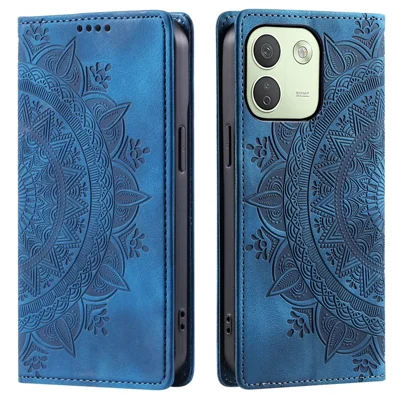 For Xiaomi Redmi Note 17 Pro Max 5G  /  17 Pro 5G Phone Case Magnetic Closing Leather Phone Cover Pattern Imprinted - Blue