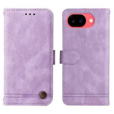 For Google Pixel 11a Læder Wallet Cases Hudfølelses Telefonbeskyttelse med Stativ og Rem - Lilla