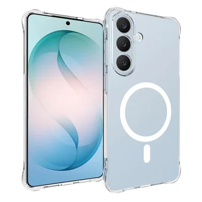 WANLONFENG per Samsung Galaxy S27 TM1 Series 2,0 mm Custodia Magnetica Trasparente in TPU Cover Posteriore per Telefono - Trasparente