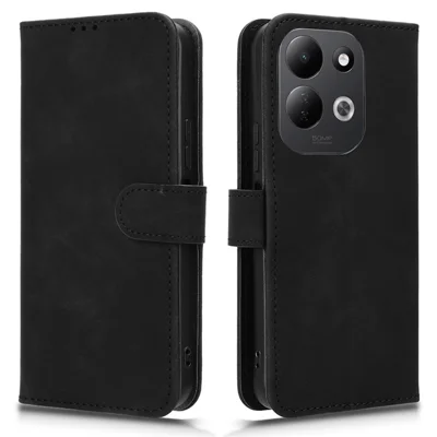 Læderet taske til Xiaomi Redmi 17 4G / 17 5G / Poco M8x 5G med hudfølelse, anti-drop, stand, flip telefonbeskyttelse - Sort