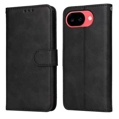 Til Google Pixel 11a Taske, Wallet, Kunstlæder, Folio Flip Cover - Sort