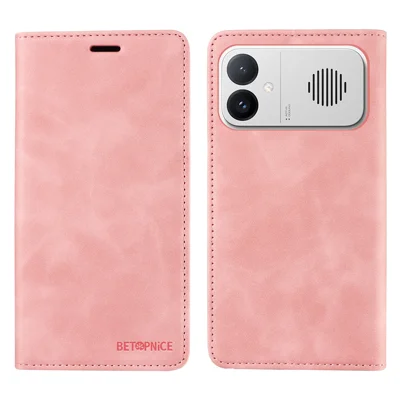 BETOPNICE pour Xiaomi Redmi K90 Ultra 5G / Xiaomi Redmi K90 Max 5G Étui Portefeuille avec Fermeture Magnétique, Blocage RFID, Support, Housse en Cuir - Rose